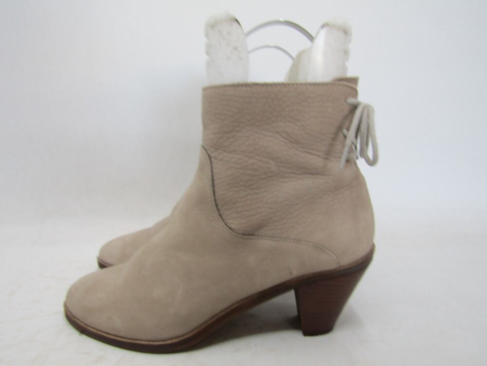 Lucky Brand Womens Size 8 M Brown Leather Zip Laces Ankle Fashion Boots Bootie